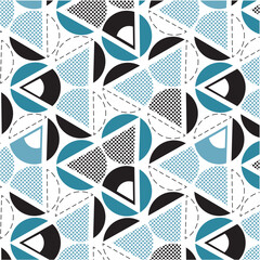 Circular polka dot triangle Geometric pattern