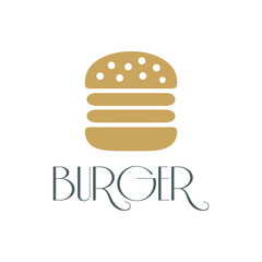 Burger logo vector image