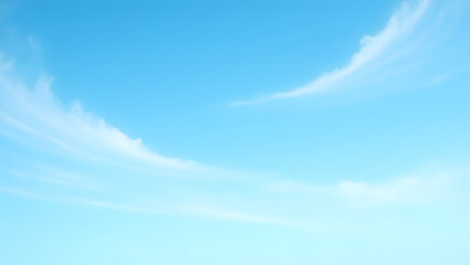 Blue sky with wispy clouds. Travel Background 