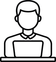 man with laptop computer