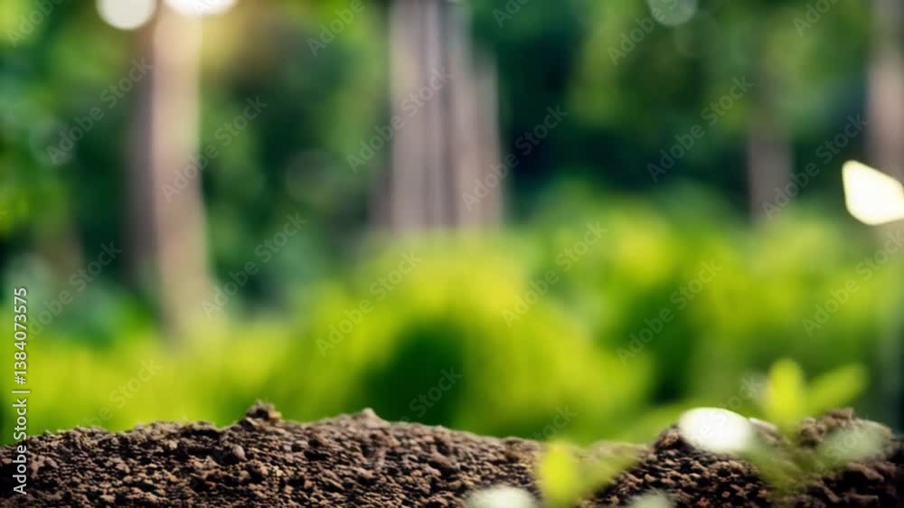 Poster stacks of coins with plants growing on top in a row showing growth with a white arrow symbol