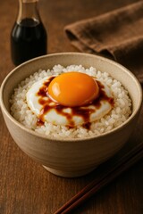 Rice with Raw Egg and Soy Sauce (간장계란밥, Ganjang Gyeran Bap)
