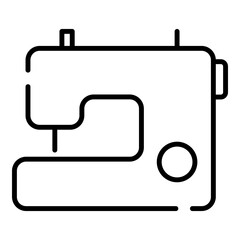 Sewing machine black line icon