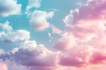 Obraz premium Modern cloud pattern on a serene gradient sky evokes a feeling of tranquility and spaciousness throughout the day