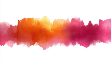 Fototapeta premium A single brush stroke on a blank, bright, isolated background with a simple tone and blurred edges, symbolizing creativity, clarity, and modern minimalism. Space for text on the side.