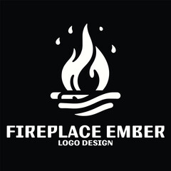 Fireplace Ember Vector Logo Design