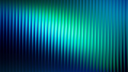 Futuristic neon texture with vibrant shades of blue green gradients and bright smooth fluted vertical lines. Bold dynamic design blending smooth tones and radiant colors for modern visual art project