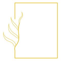 Floral Line Art Frame