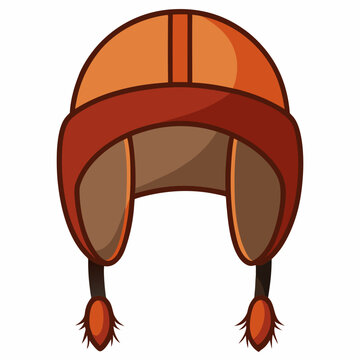 orange and brown winter hat clip art preview