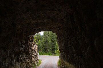Tunnel through a mountain