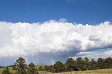 Landscape with clouds and rain 