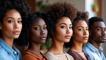 Obraz premium Celebrating diversity and inclusivity among different skin tones