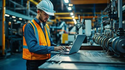 Warehouse Worker Inspecting Shelves with Clipboard - Powered by Adobe