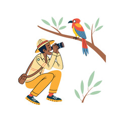  Playful Wildlife Photographer Character Design