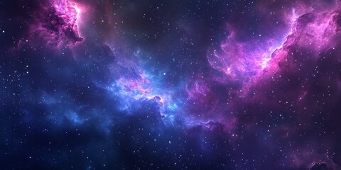 Naklejka premium Cosmic Nebulae Dance in Deep Space