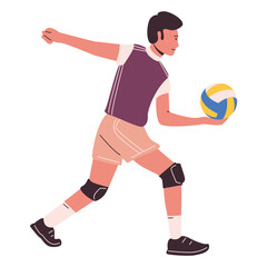 Volleyball Players Illustration