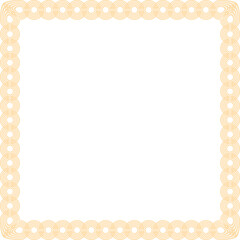 Intricate Square Shape Gold Pattern Border Frame