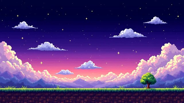 pixel art gaming 8 bit background theme