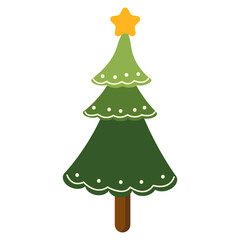 Fototapeta premium Christmas Cute Tree