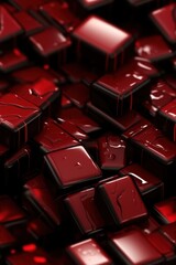 Obraz premium Abstract geometric shapes, dark red, liquid textures tile pattern
