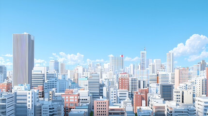Fototapeta premium Pixelated Cityscape Aerial View