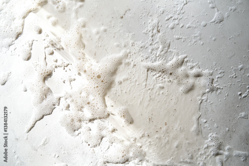 Poster modern abstract design showcasing gentle water splashes on a clean white surface with soft lighting 