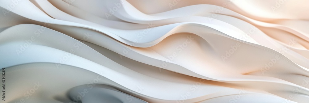 Aufkleber Modern abstract background with layered gradient forms in soft pastel tones showcasing a fluid minimalistic aesthetic in an elegant design