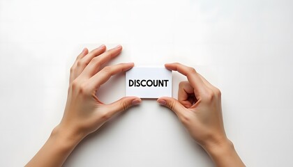 hand holding a business card with a word idea