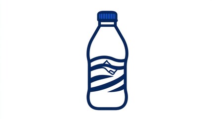 Naklejka premium A refreshing beverage in a plastic bottle with a minimalist design perfect for health and hydr