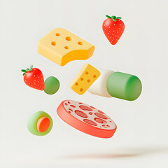 Tasty 3D Icon Set &ndash; Burgers, Pizza, and More