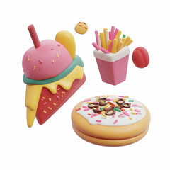 Tasty 3D Icons – Sweet and Savory Collection