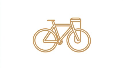 Fototapeta premium Minimalist Bicycle Illustration Simple Line Art Design for Fitness Transportation and EcoFr