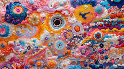 Colorful Abstract DMT Cellular Structures.