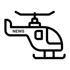 helicopter Line Icon