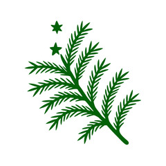 Fototapeta premium Holiday Christmas Tree Branch, Winter Season Decor