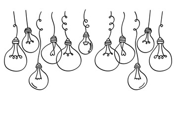 Idea concept, creative bulb sign, innovations background.Vector illustration.