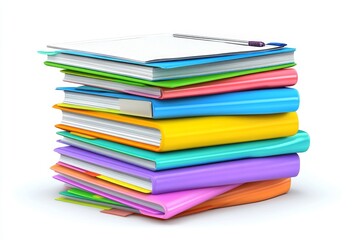 A neat stack of financial ledgers and receipts organized for tax season