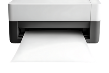 Compact Home Printer Ejecting Blank Paper Sheet