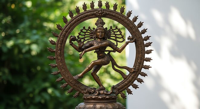 Artistic depiction of Nataraja, the dancing form of Hindu deity Shiva