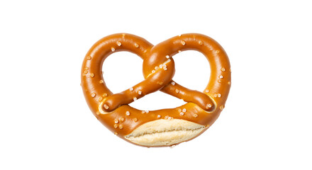 Salty pretzel  isolated on white background 