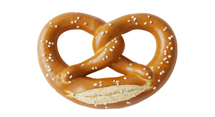 Salty pretzel  isolated on white background 