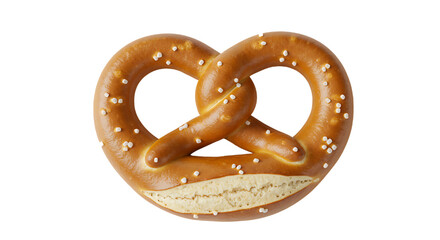 Salty pretzel  isolated on white background 