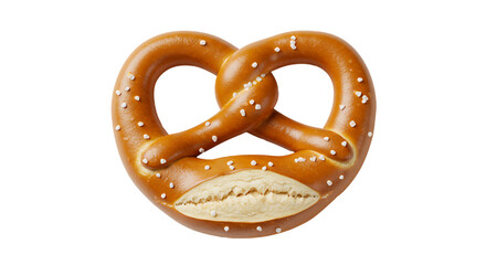 Salty pretzel  isolated on white background 