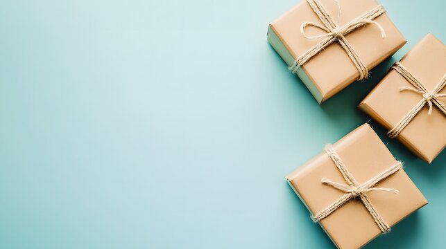 Cardboard box package on clean background, symbolizing efficient shipping and delivery services