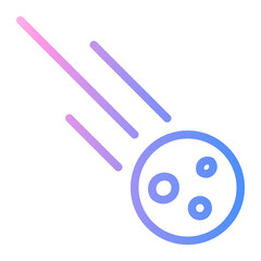 meteor Line Gradient Icon