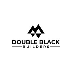 Double Black logo for Estate or Business name.Eps 10