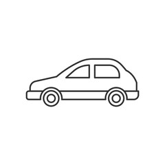 Car side View Icon isolated on white background