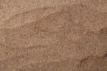 Superfood product. Flaxseed powder as background, closeup