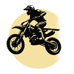 Illustration vector of moto cross logo vector racing team dirt bike