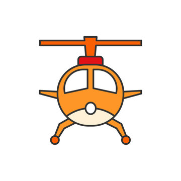 hellicopter air vehicles icon isolated on white background